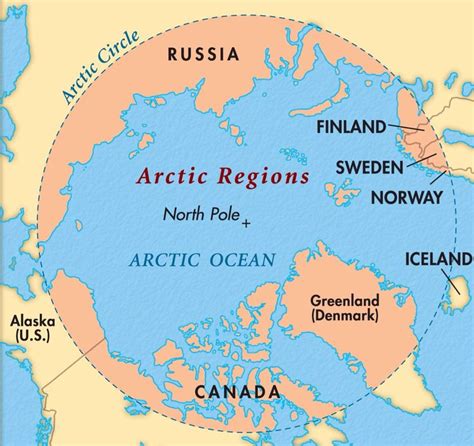 the arctic region is shown in this map