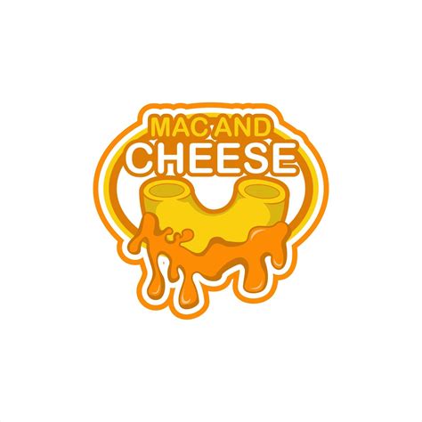 macaroni logo, mac and cheese handwritten logo design, lettering ...