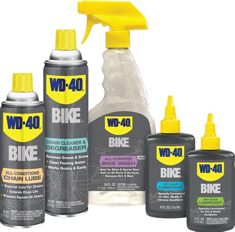 WD-40 BIKE: All-Conditions Lube, Dry Lube, Wet Lube, Bike Wash, Chain ...