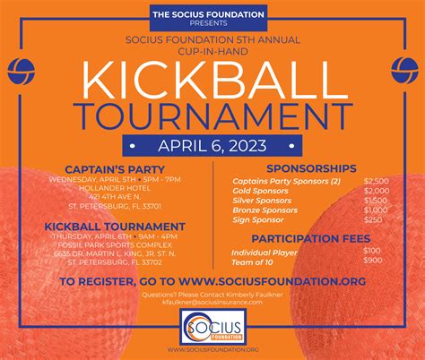 5th Annual Cup-in-Hand Kickball Tournament – Socius Foundation – Home