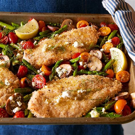 Greek Chicken with Roasted Spring Vegetables & Lemon Vinaigrette Recipe ...