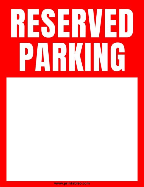 21+ Printable Reserved Parking Sign | Download FREE PDFs | Parking ...