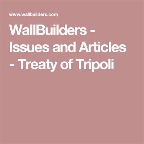 Treaty of Tripoli | Christian nation, Tripoli, American history