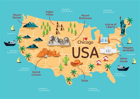 United States Map Landmarks