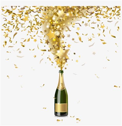 Champagne Bottle Popping Png - Clip Art Library