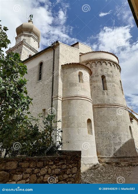 Krk Cathedral, Croatia editorial stock image. Image of fully - 288940829