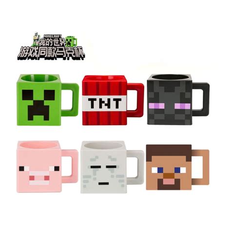 Minecraft Lawn Cup Funny PVC Enderman Creeper TNT Water Drinking Cups ...