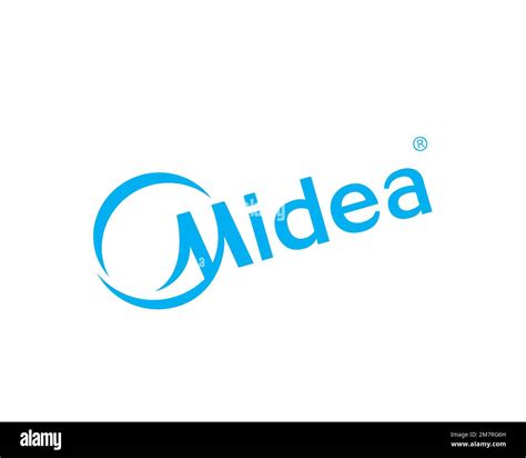 Midea Group, rotated logo, white background Stock Photo - Alamy