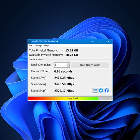 RAM Benchmark for PC | Measures RAM performance - Vovsoft