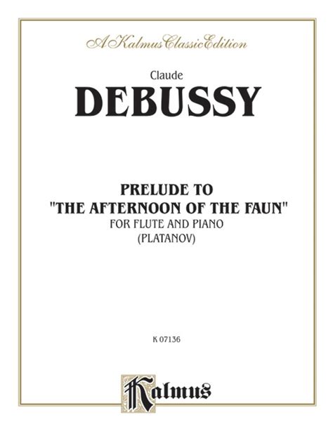 Prelude to "Afternoon of a Faun": Flute Part(s): Claude Debussy | Sheet ...