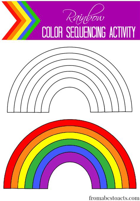 Rainbow Color Sequencing Activity - From ABCs to ACTs