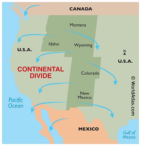 Continental Divide - WorldAtlas