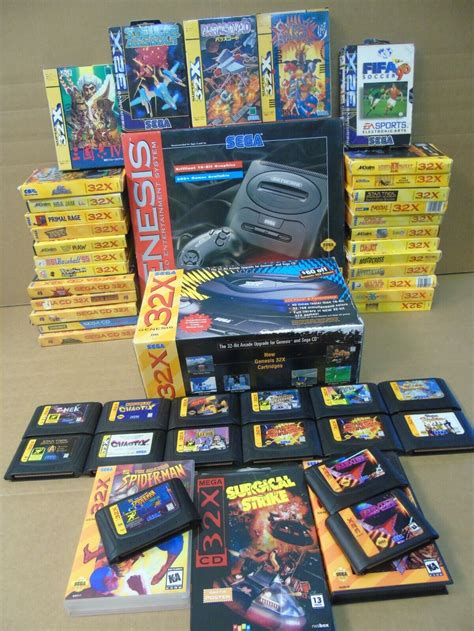 Sega Genesis 32X The Complete Collection Video Game Console System Lot ...