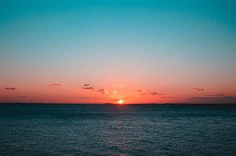 wallpaper sunset, sea, sun, horizon, clouds HD : Widescreen : High ...