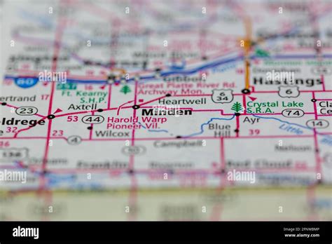 Map of minden nebraska hi-res stock photography and images - Alamy