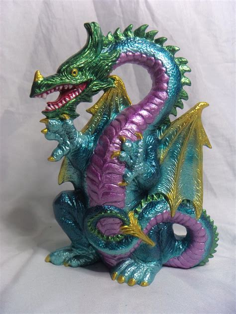 Hand painted Dragon ceramic figurine by MythicalCove on Etsy | Fantasy ...