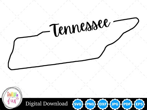 Tennessee State Outline Design Tennessee PNG Tennessee SVG - Etsy