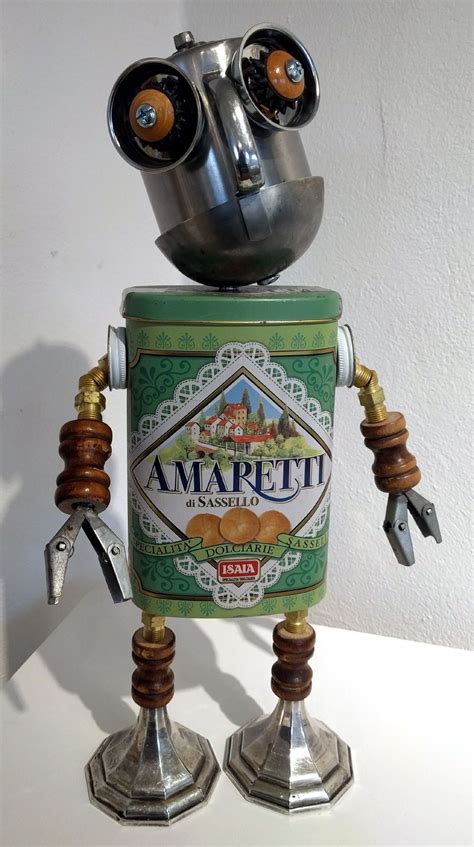 Mr. Amaretti found object, recycled junk art, robot sculpture by Don ...