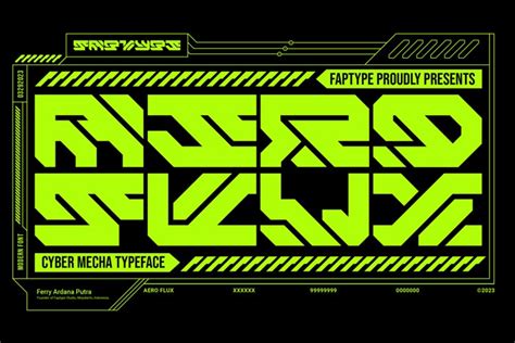 Aero Flux | Modern Cyber Mecha Font