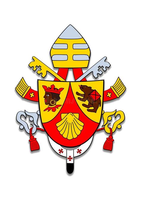 Pope Benedict XVI 16 Coat of Arms Stock Illustration - Illustration of ...