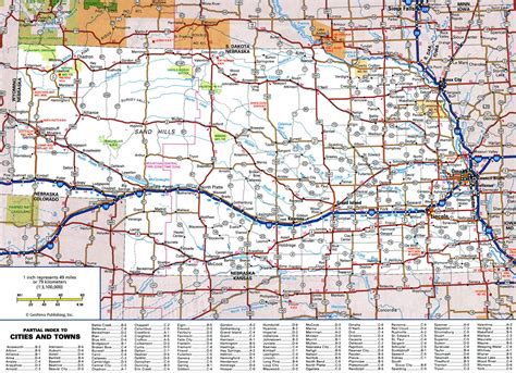 Nebraska Road Map With Cities - Loree Ranique