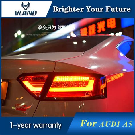 For Audi A5 Tail Lights 2008 2016 LED Tail Lamp Rear Lamp DRL+Brake ...