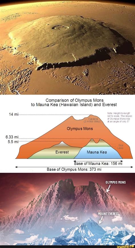 BF Comparison of Olympus Mons to Mauna Kea (Hawaiian Island) and ...