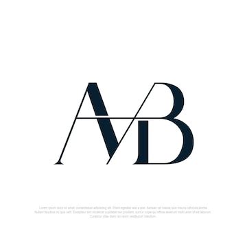 Premium Vector | AB monogram logo