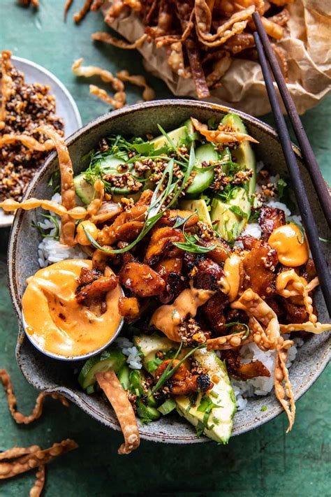 Spicy Chicken Yum Yum Rice Bowls. - Half Baked Harvest