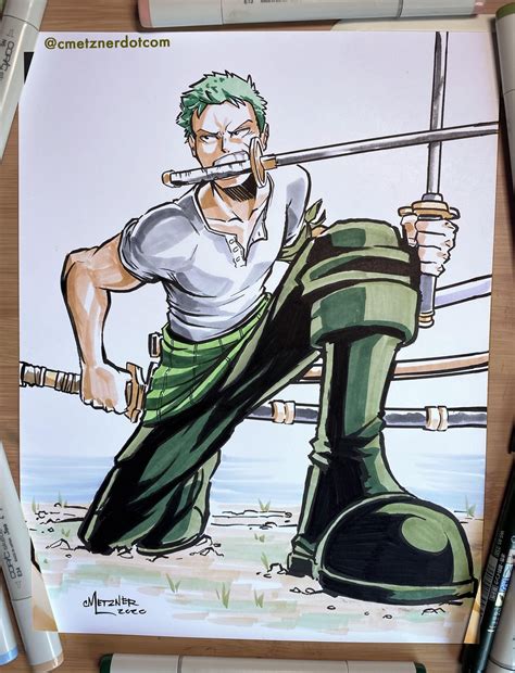 Here’s my drawing of Zoro! : r/OnePiece