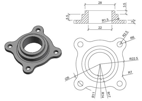 A sample AutoCAD 3D practice drawing tutorial