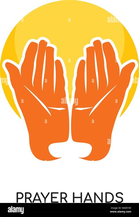 prayer hands logo isolated on white background for your web, mobile and ...