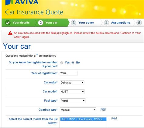 Car Insurance Policy: Aviva Car Insurance My Policy