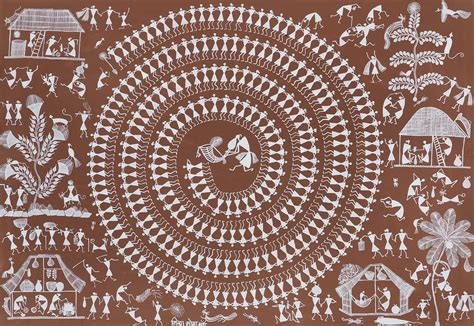 Tribal Pattern Indian Warli Painting Painting | ubicaciondepersonas ...