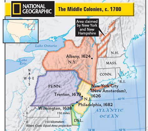 Map Of The Middle Colonies - Map Of Staten