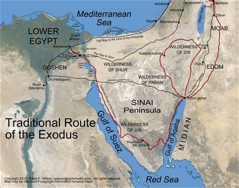 Appendix 2. The Route of the Exodus. Moses Bible Study