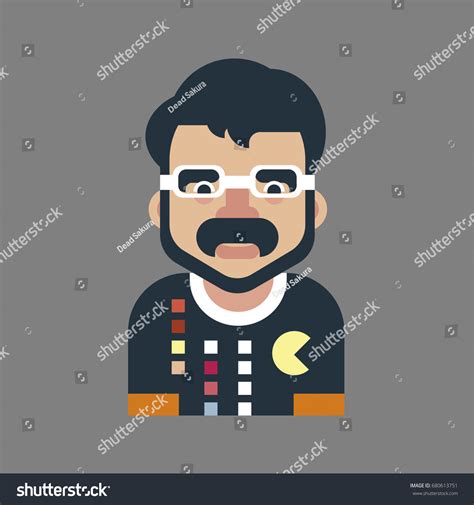 Coder Male Avatar Modern Simple Clean Stock Vector (Royalty Free ...