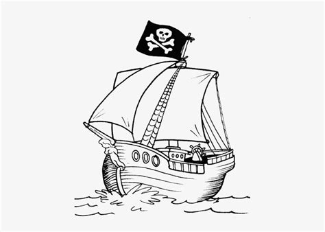 Pirate Ship - Simple Pirate Ship Drawing PNG Image | Transparent PNG ...