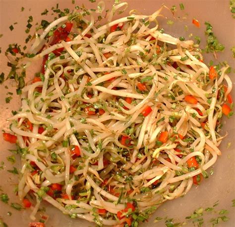 Tauge Salade | Pour boiling water over beansprouts, rinse wi… | Flickr