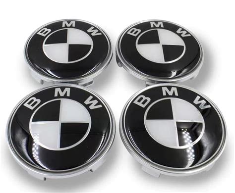 Exon BMW Style Stealth Black / White Wheel Center Cap for BMW 1 2 3 4 5 ...