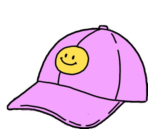 Pink Cap Smiley Sticker - Pink Cap Smiley Wink - Discover & Share GIFs