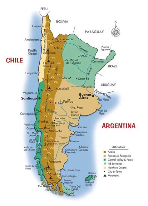 Map of Argentina and Chile | Southwind Adventures