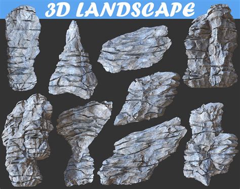 3D asset Low poly Cliff Formation Rock | CGTrader