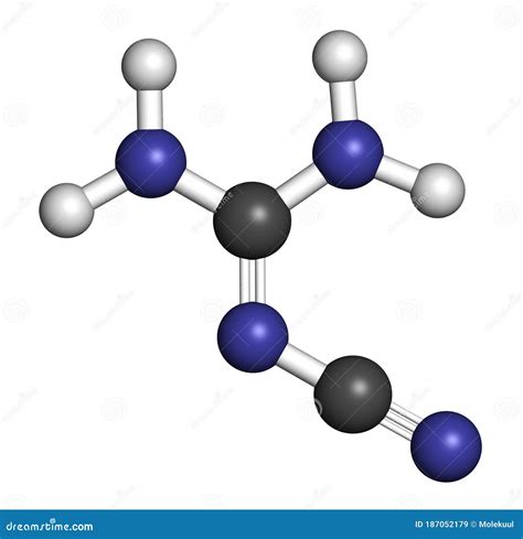 Dicyandiamide 2-cyanoguanidine, DCD Molecule. Used As Fertilizer and in ...