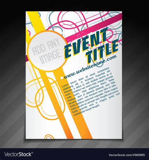 Event brochure template Royalty Free Vector Image