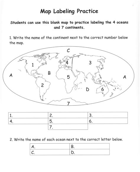 World Geography Worksheets For Kids