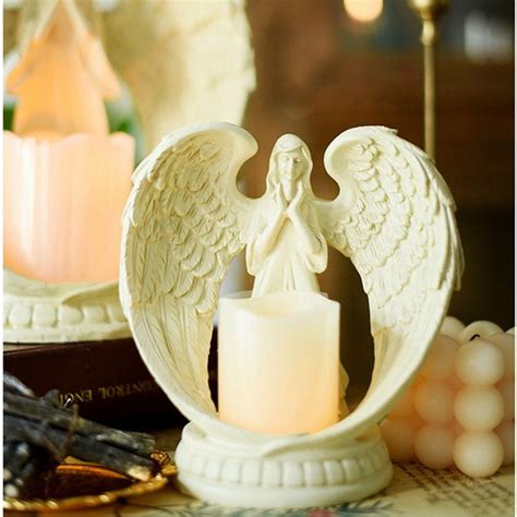 DIY Angel Candlestick Creative Nordic Resin Angel Wings Easter Ornament ...