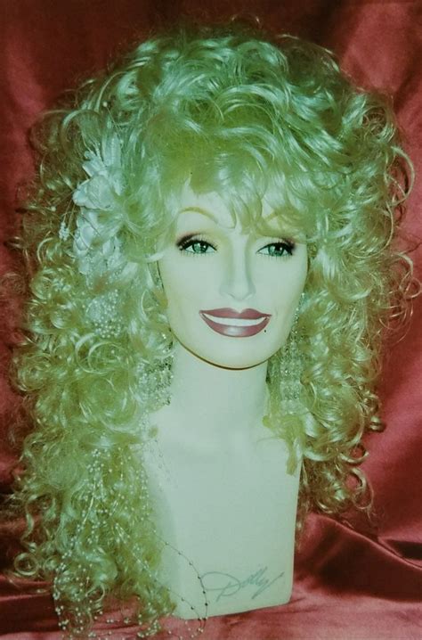 Superstar shown in 23D Blonde Bombshell from the Dolly Parton Wig line ...