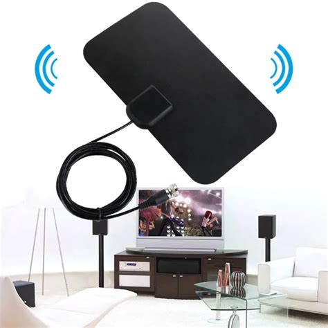 Small Size Ultra Thin Flat Indoor Antenna Aerial HDTV Digital TV ...