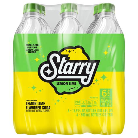 Save on Starry Lemon Lime Flavored Soda Caffeine Free - 6 pk Order ...